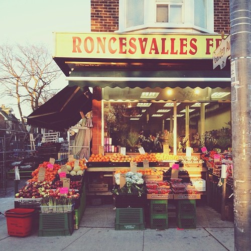 Find momo at the fruit market. (at Roncesvalles Fruit Village)